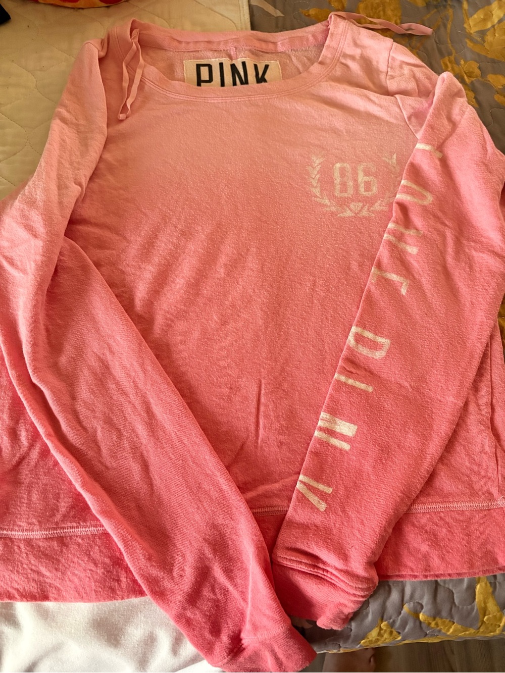 PINK Victoria's Secret Pink Long-Sleeve Crewneck Tee